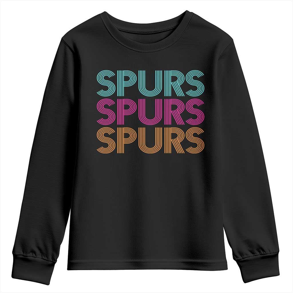 Retro Spurs Name Youth Sweatshirt Vintage Sports Fan Gift