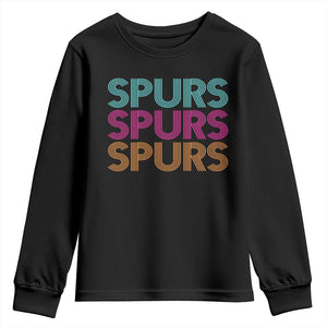 Retro Spurs Name Youth Sweatshirt Vintage Sports Fan Gift