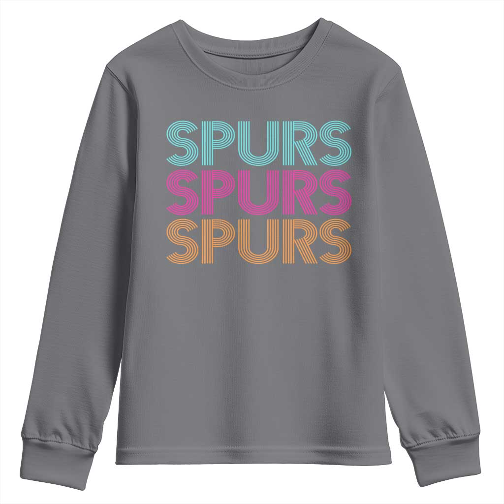 Retro Spurs Name Youth Sweatshirt Vintage Sports Fan Gift