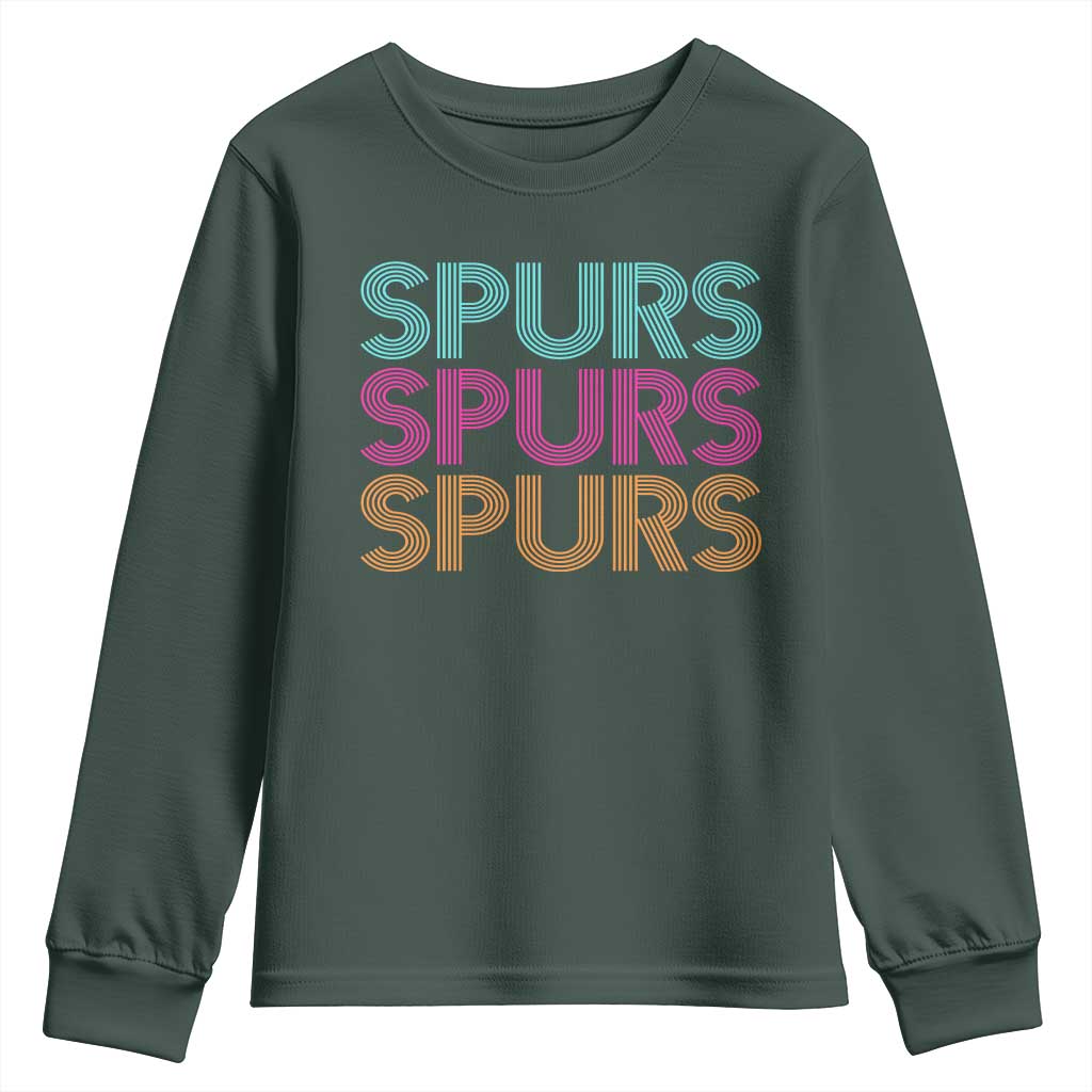 Retro Spurs Name Youth Sweatshirt Vintage Sports Fan Gift