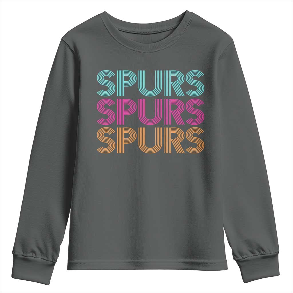 Retro Spurs Name Youth Sweatshirt Vintage Sports Fan Gift