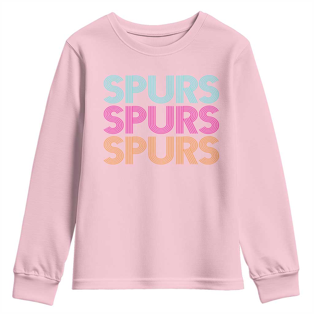 Retro Spurs Name Youth Sweatshirt Vintage Sports Fan Gift