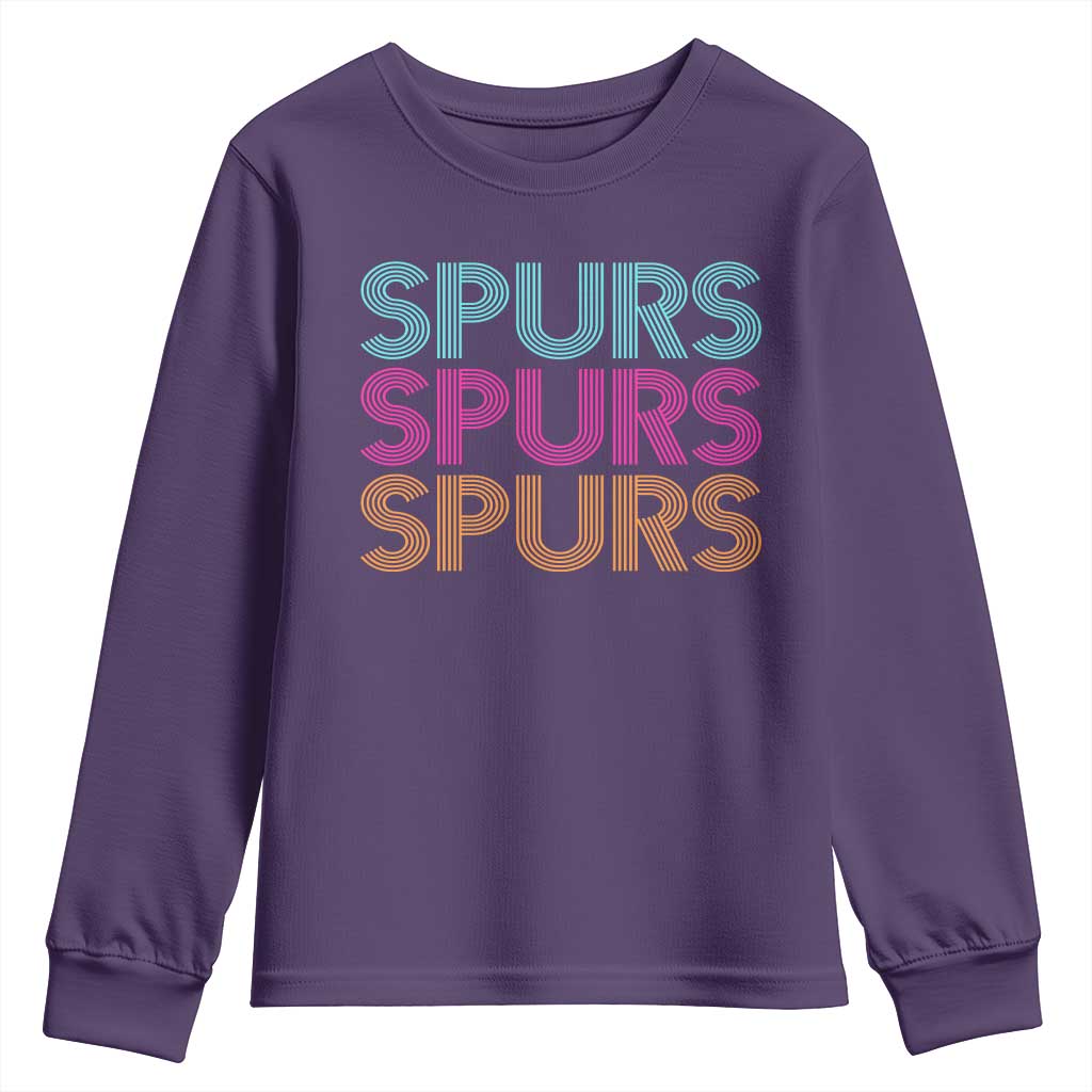 Retro Spurs Name Youth Sweatshirt Vintage Sports Fan Gift