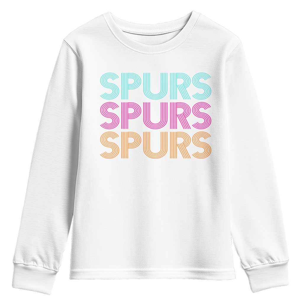 Retro Spurs Name Youth Sweatshirt Vintage Sports Fan Gift