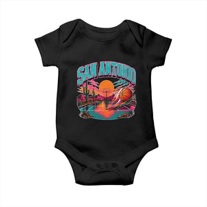Game Day San Antonio Pride Baby Onesie Retro Western Pink Neon