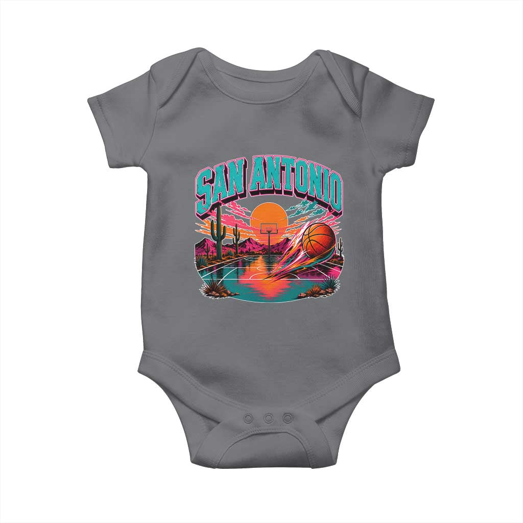Game Day San Antonio Pride Baby Onesie Retro Western Pink Neon