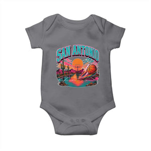 Game Day San Antonio Pride Baby Onesie Retro Western Pink Neon