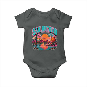 Game Day San Antonio Pride Baby Onesie Retro Western Pink Neon