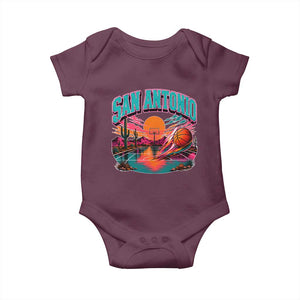 Game Day San Antonio Pride Baby Onesie Retro Western Pink Neon