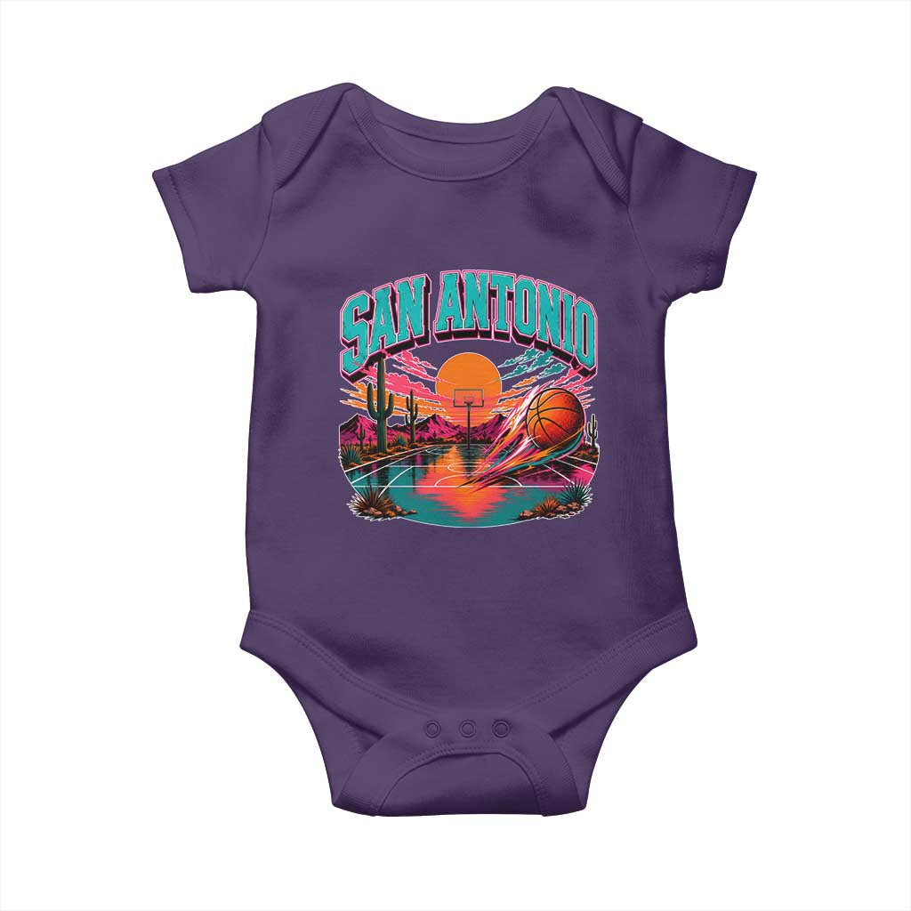 Game Day San Antonio Pride Baby Onesie Retro Western Pink Neon