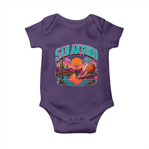 Game Day San Antonio Pride Baby Onesie Retro Western Pink Neon