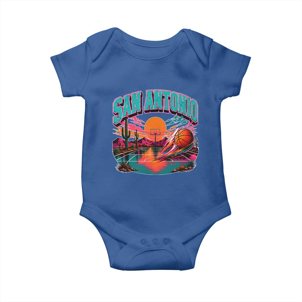 Game Day San Antonio Pride Baby Onesie Retro Western Pink Neon