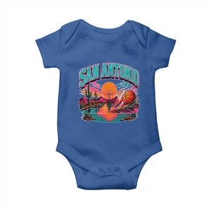 Game Day San Antonio Pride Baby Onesie Retro Western Pink Neon
