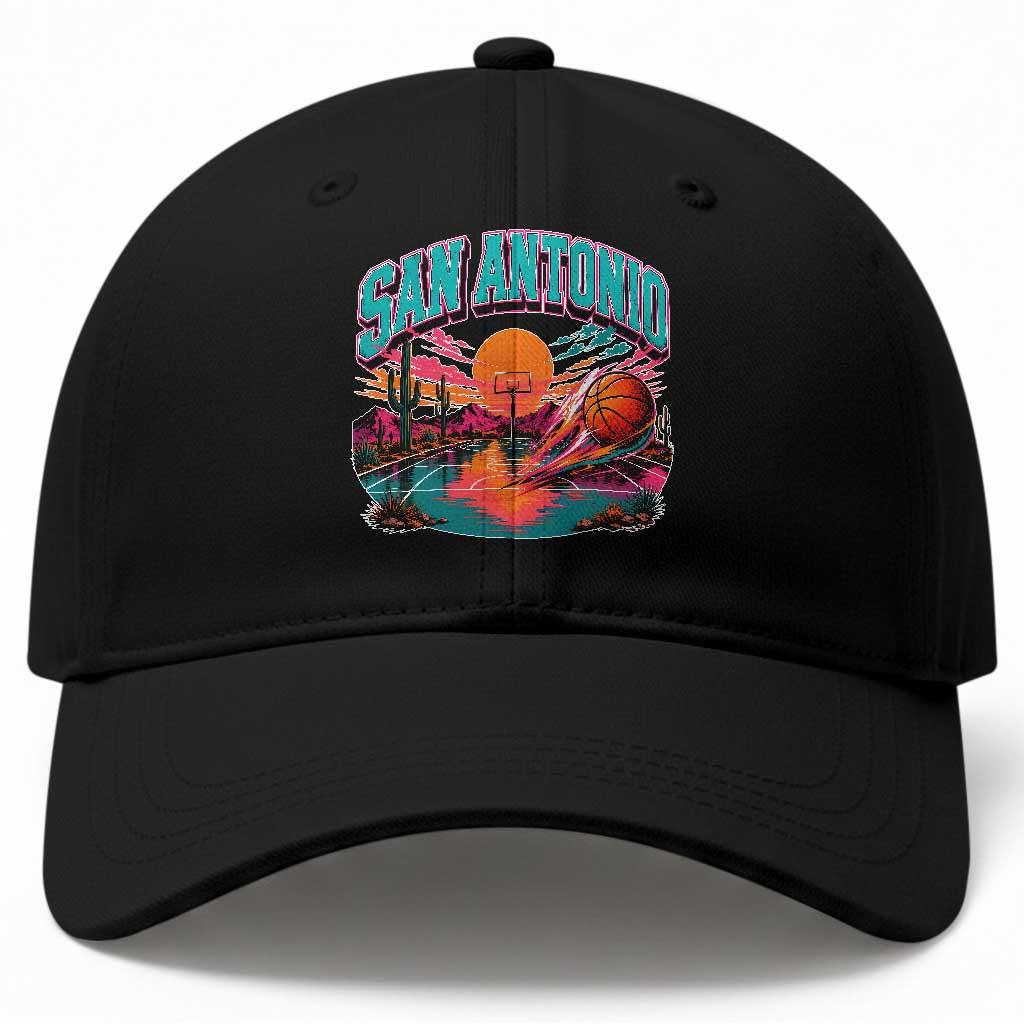 Game Day San Antonio Pride Baseball Cap Retro Western Pink Neon