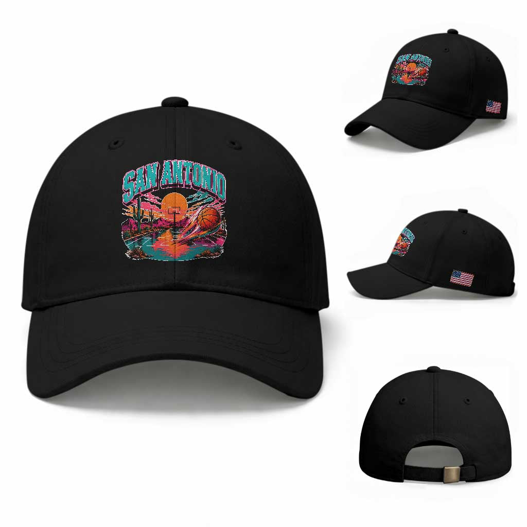 Game Day San Antonio Pride Baseball Cap Retro Western Pink Neon