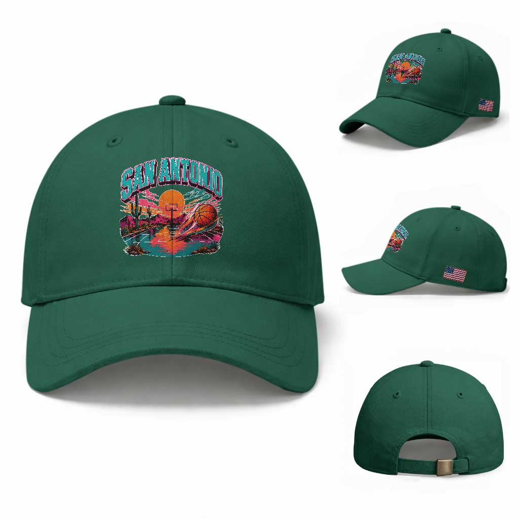 Game Day San Antonio Pride Baseball Cap Retro Western Pink Neon