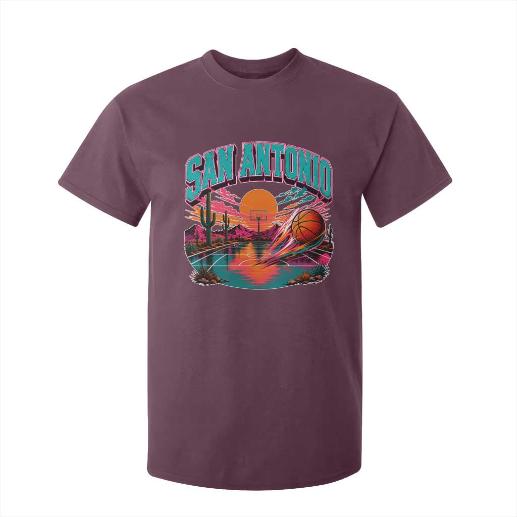 Game Day San Antonio Pride T Shirt For Kid Retro Western Pink Neon
