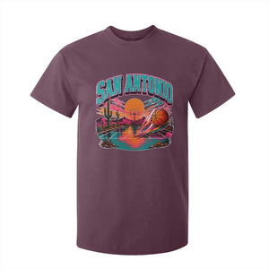 Game Day San Antonio Pride T Shirt For Kid Retro Western Pink Neon