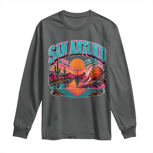 Game Day San Antonio Pride Long Sleeve Shirt Retro Western Pink Neon