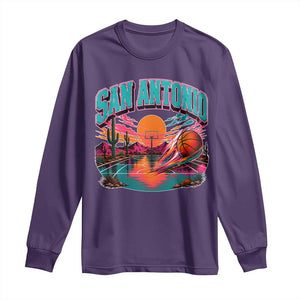 Game Day San Antonio Pride Long Sleeve Shirt Retro Western Pink Neon