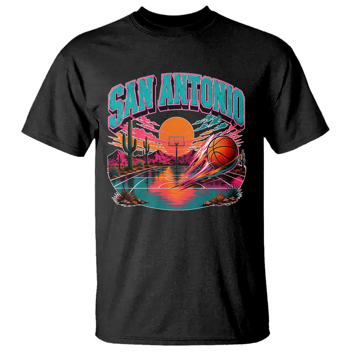 Game Day San Antonio Pride T Shirt Retro Western Pink Neon