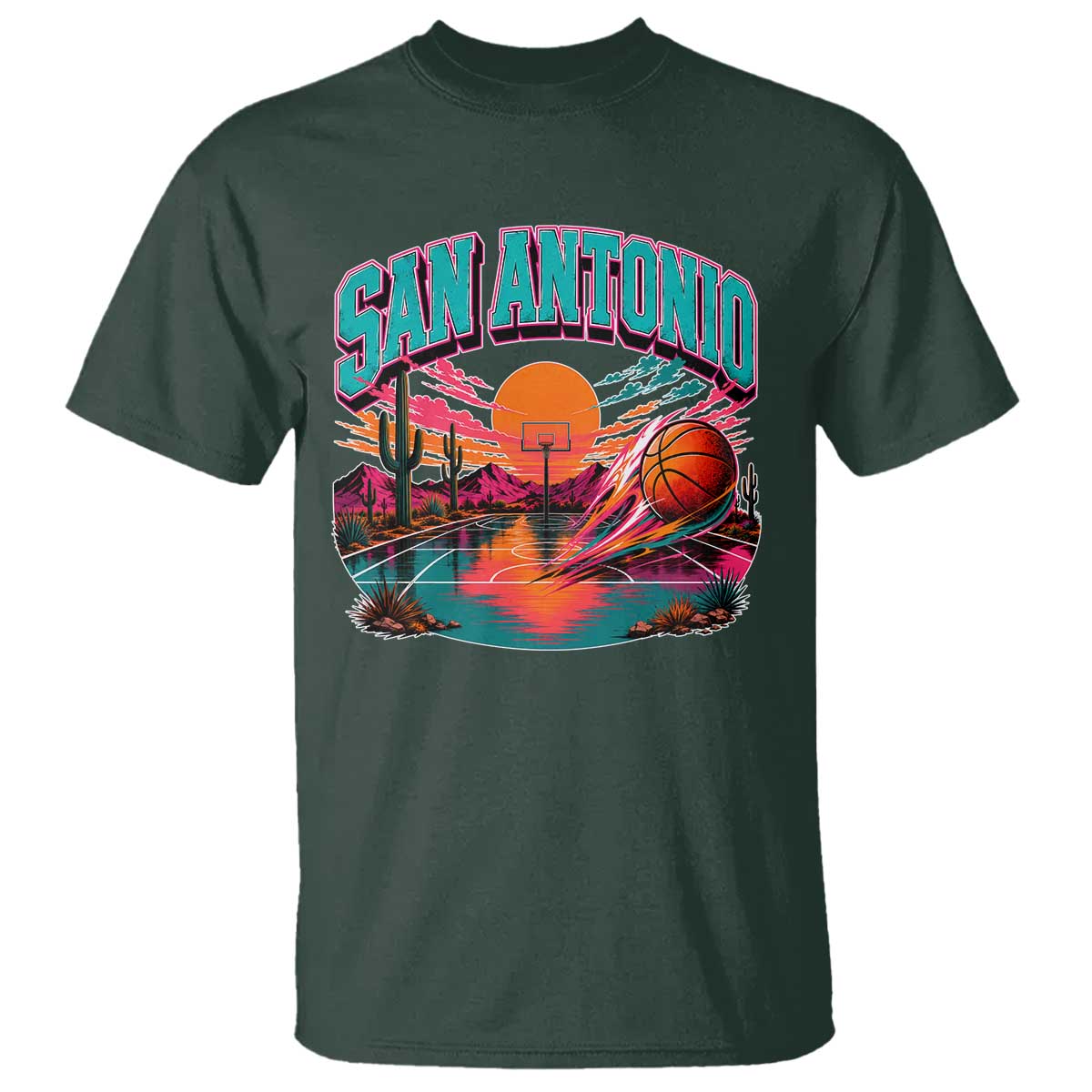 Game Day San Antonio Pride T Shirt Retro Western Pink Neon