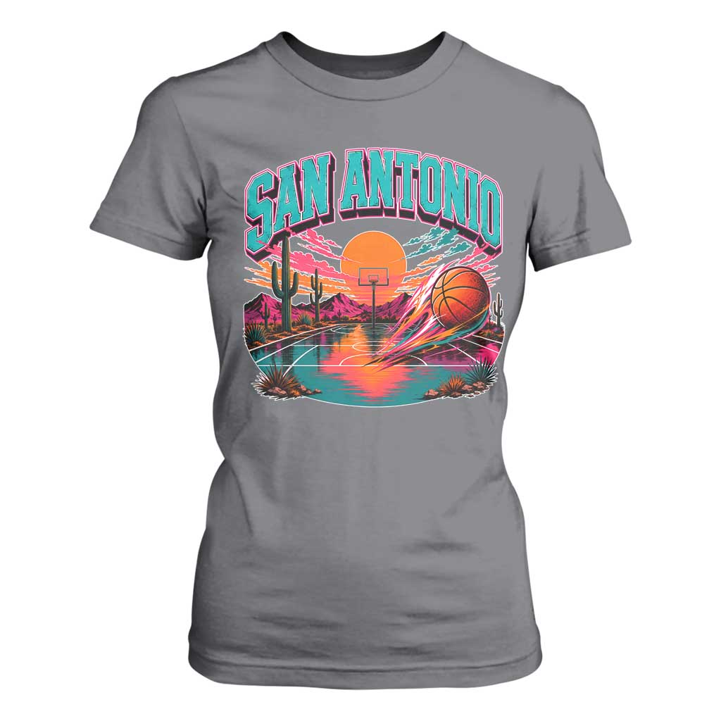 Game Day San Antonio Pride T Shirt For Women Retro Western Pink Neon