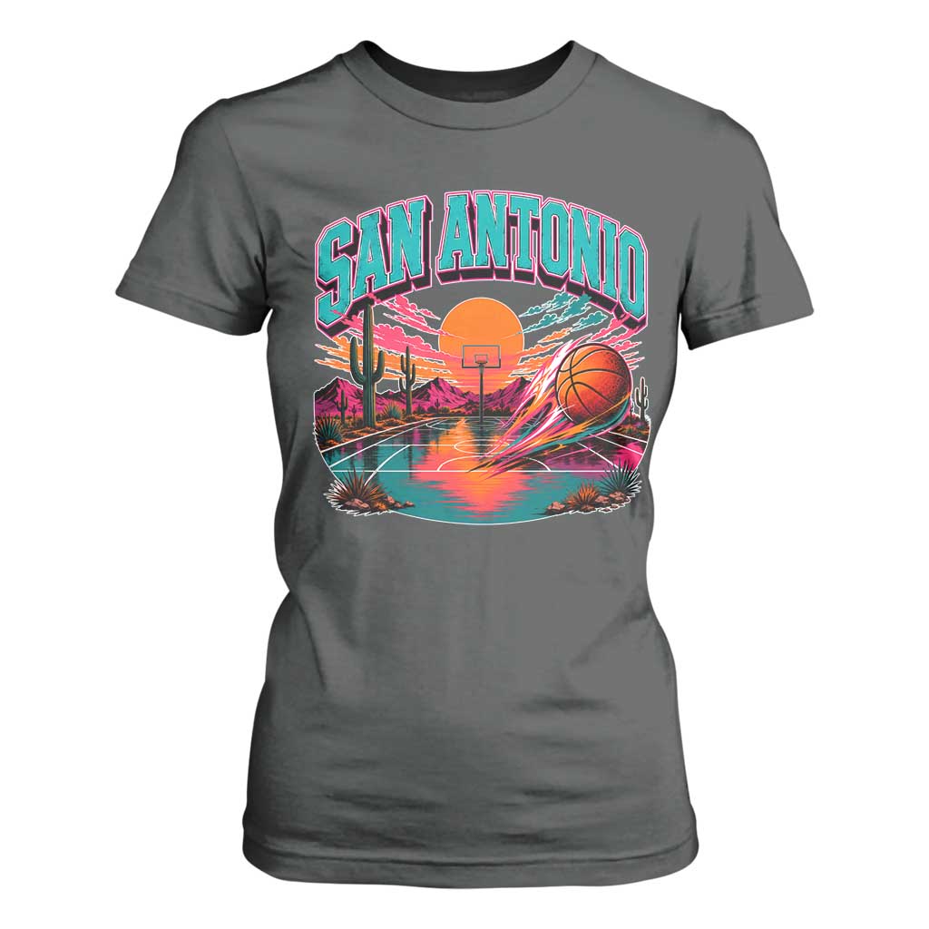 Game Day San Antonio Pride T Shirt For Women Retro Western Pink Neon