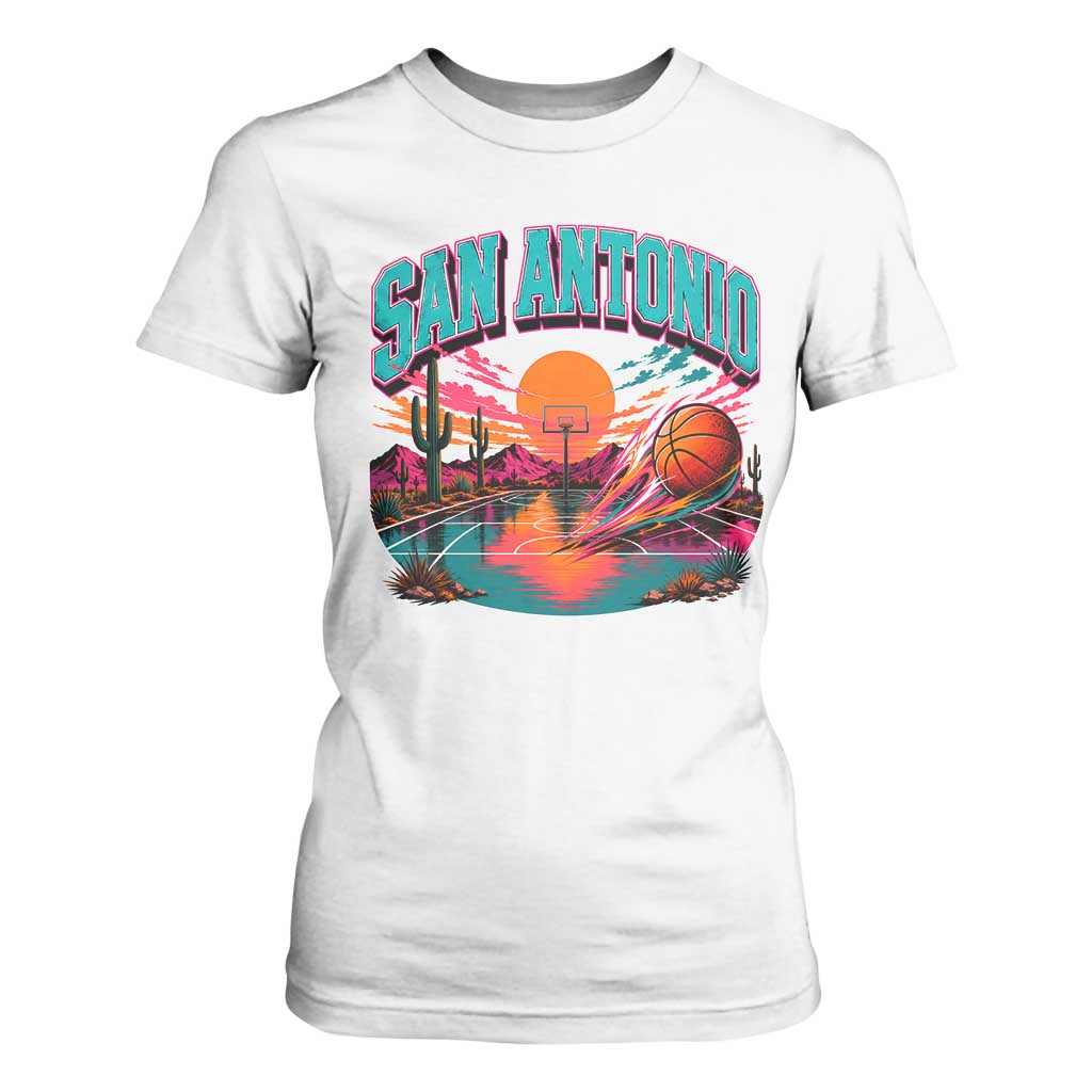 Game Day San Antonio Pride T Shirt For Women Retro Western Pink Neon