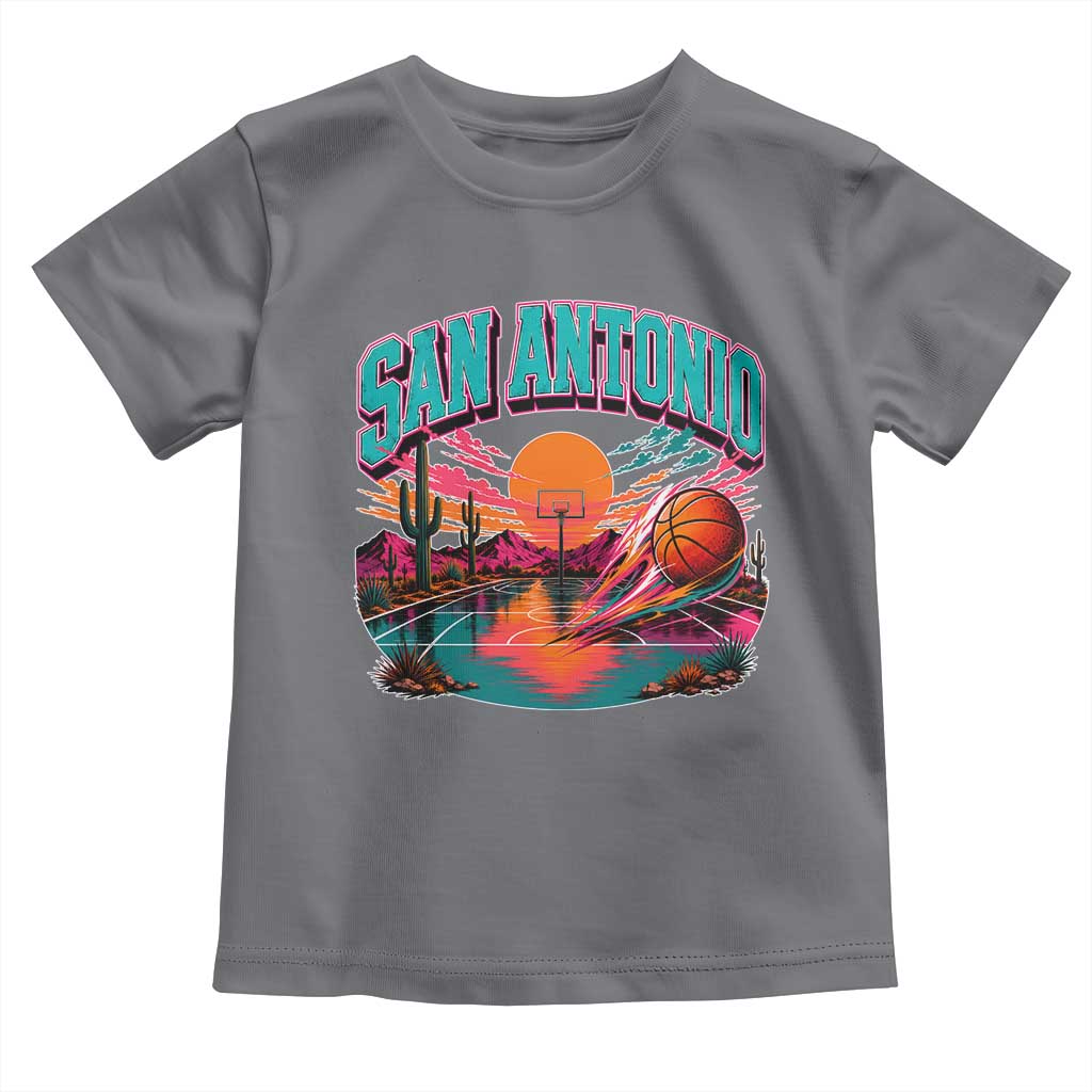 Game Day San Antonio Pride Toddler T Shirt Retro Western Pink Neon