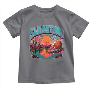 Game Day San Antonio Pride Toddler T Shirt Retro Western Pink Neon