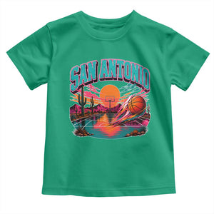 Game Day San Antonio Pride Toddler T Shirt Retro Western Pink Neon