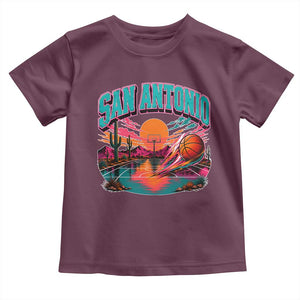 Game Day San Antonio Pride Toddler T Shirt Retro Western Pink Neon