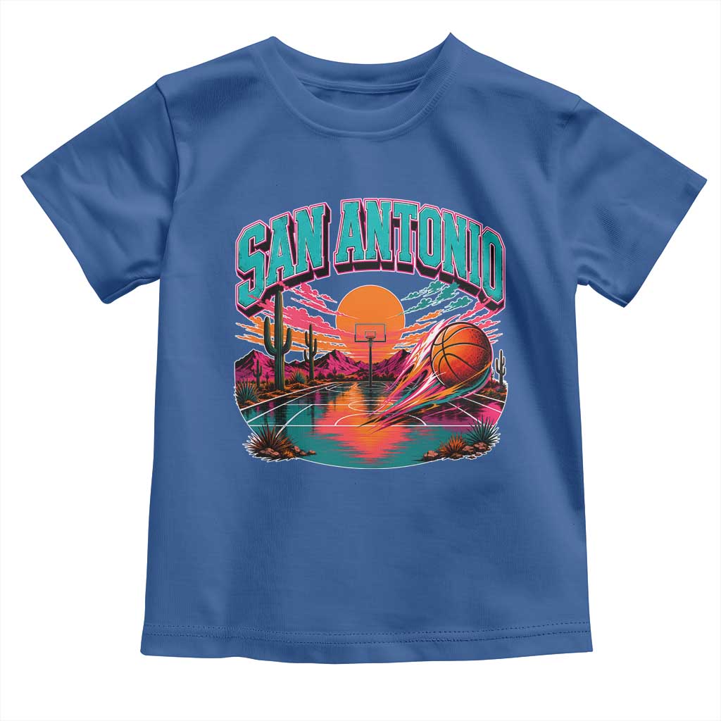 Game Day San Antonio Pride Toddler T Shirt Retro Western Pink Neon