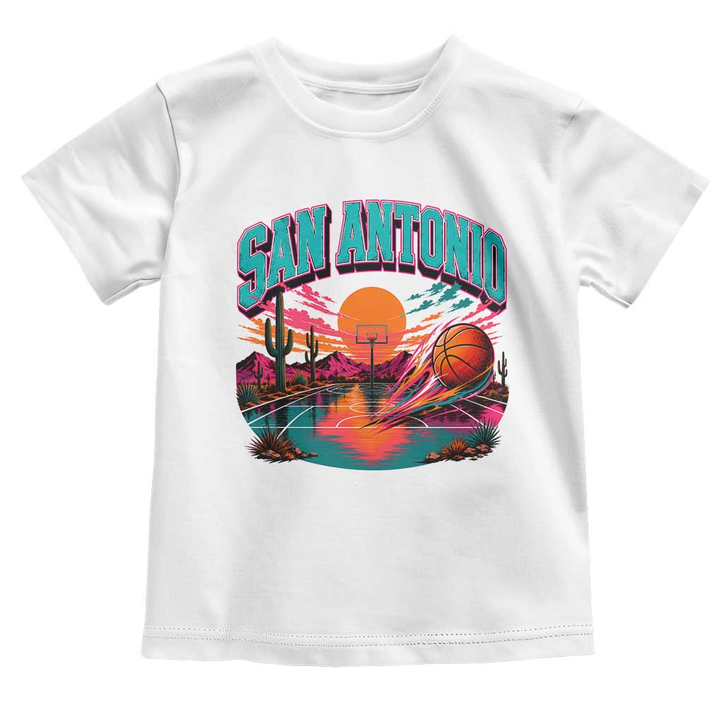 Game Day San Antonio Pride Toddler T Shirt Retro Western Pink Neon