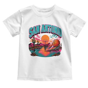 Game Day San Antonio Pride Toddler T Shirt Retro Western Pink Neon