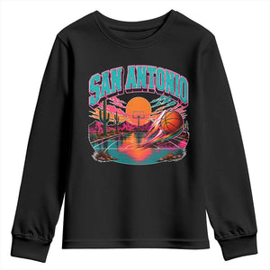 Game Day San Antonio Pride Youth Sweatshirt Retro Western Pink Neon