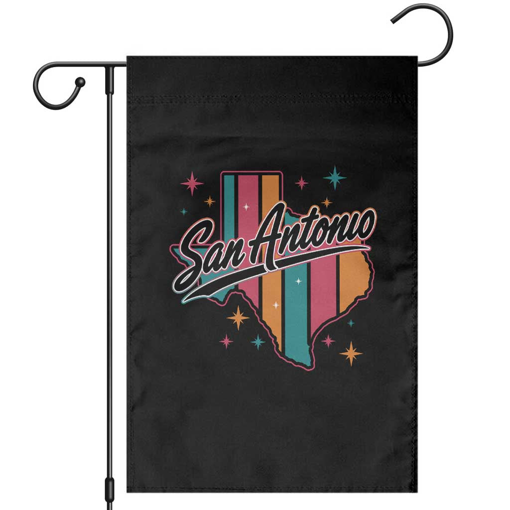 San Antonio Game Day Spirit Garden Flag Texas Map Pride TS12 Black Print Your Wear