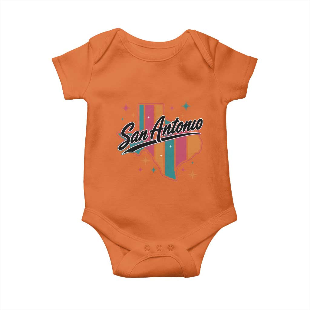 San Antonio Game Day Spirit Baby Onesie Texas Map Pride