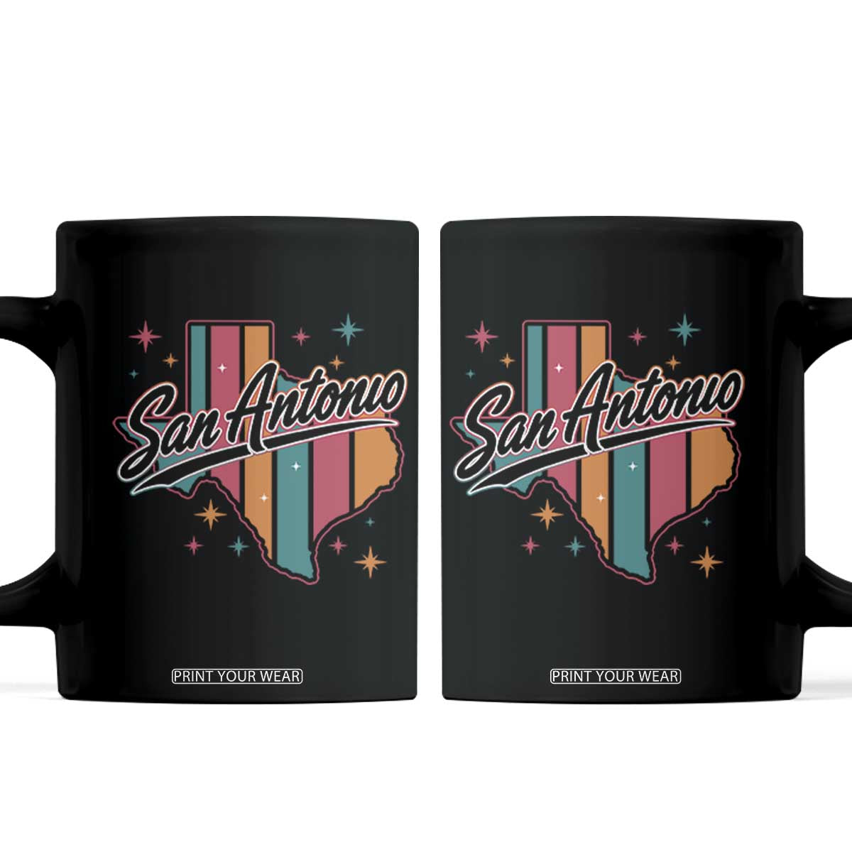 San Antonio Game Day Spirit Coffee Mug Texas Map Pride