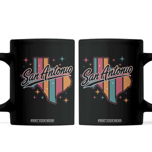 San Antonio Game Day Spirit Coffee Mug Texas Map Pride