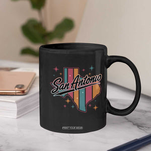 San Antonio Game Day Spirit Coffee Mug Texas Map Pride