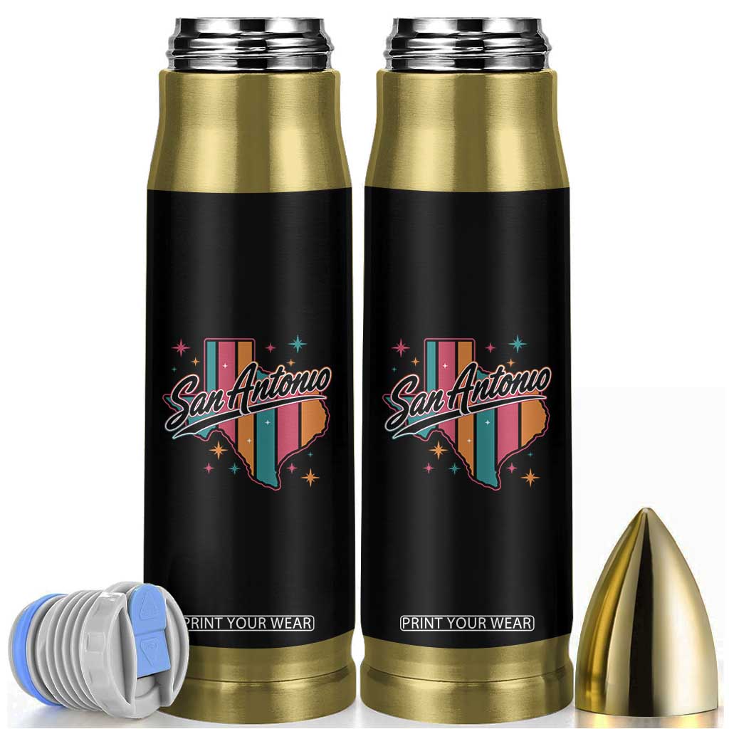 San Antonio Game Day Spirit Bullet Tumbler Texas Map Pride TS12 Black Print Your Wear