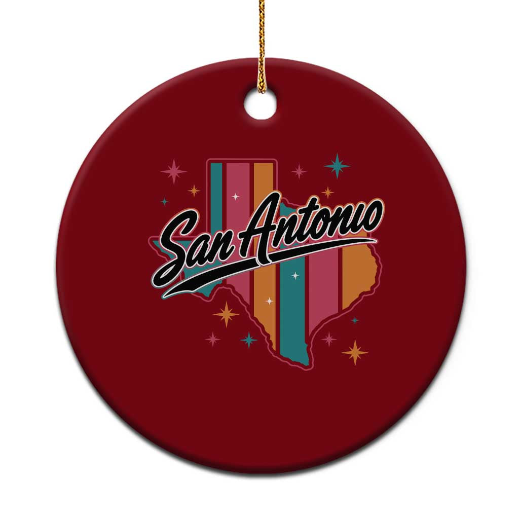 San Antonio Game Day Spirit Ceramic Ornament Texas Map Pride TS12 1pc Red Print Your Wear