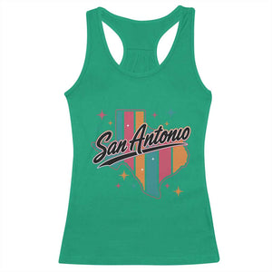 San Antonio Game Day Spirit Racerback Tank Top Texas Map Pride