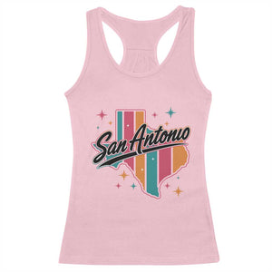 San Antonio Game Day Spirit Racerback Tank Top Texas Map Pride