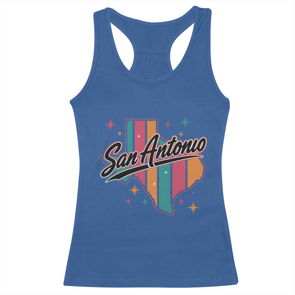 San Antonio Game Day Spirit Racerback Tank Top Texas Map Pride