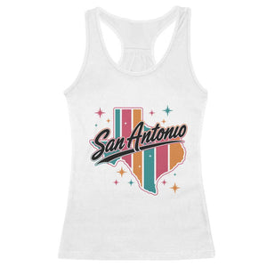 San Antonio Game Day Spirit Racerback Tank Top Texas Map Pride