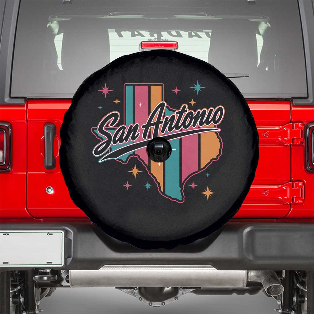San Antonio Game Day Spirit Spare Tire Cover Texas Map Pride