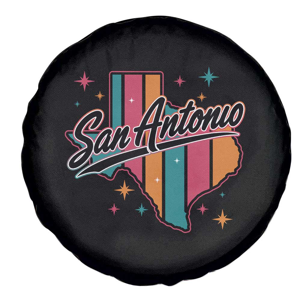 San Antonio Game Day Spirit Spare Tire Cover Texas Map Pride